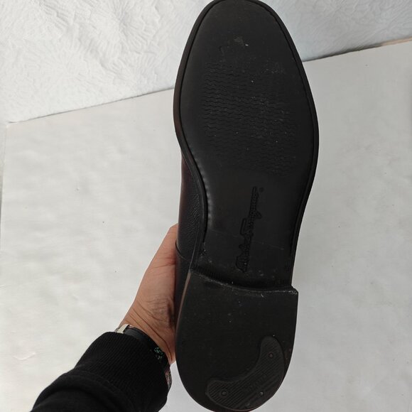 Salvatore Ferragamo Men's Brown Leather Oxford Shoes Size 11 - Picture 6 of 16